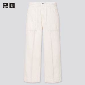 Uniqlo white denim relaxed fit ankle length